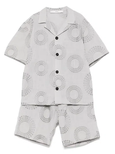 I'm Brian Embroidered Sorts Set In 灰色
