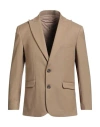 I'm Brian Man Blazer Camel Size 38 Polyester, Viscose, Elastane In Neutral