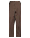 I'm Brian Man Pants Dark Brown Size 34 Polyester, Viscose, Elastane In Brown