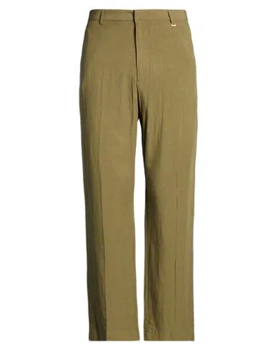 I'm Brian Man Pants Military Green Size 36 Viscose, Linen