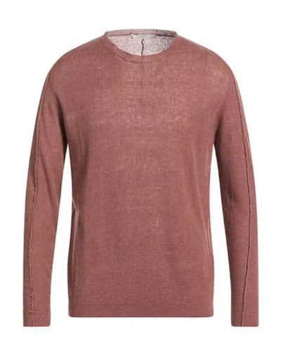 I'm Brian Man Sweater Brown Size Xl Linen, Cotton