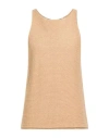 I'm Brian Man Tank Top Beige Size M Acrylic, Cotton In Brown