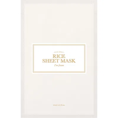 I'm From 5-pack Rice Sheet Mask In Transparent