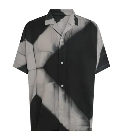 Im Men Itajime Print Shirt In Black