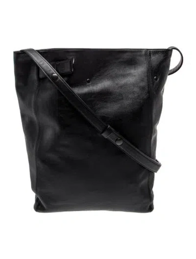 Pre-owned Im Men Leather Messenger Bag In Black