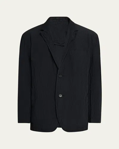 Im Men Men's Polyester Shrink Dye Sport Coat In Black