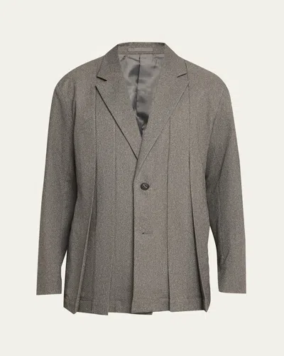 Im Men Men's Wool Like Tweed Jacket In Gray
