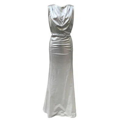 Imaatu Women's Oshun Glam Silver Maxi Dress