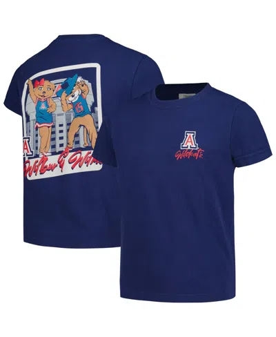 Image One Kids' Big Boys And Girls Navy Arizona Wildcats Hyperlocal Comfort Colors T-shirt
