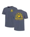 Image One Big Boys And Girls Navy Michigan Wolverines Comfort Colors Mascot Overlay T-shirt In Blue