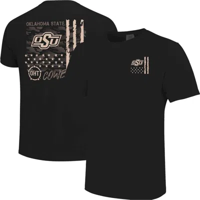 Image One Black Oklahoma State Cowboys Comfort Colors Oht Camo Overlay T-shirt