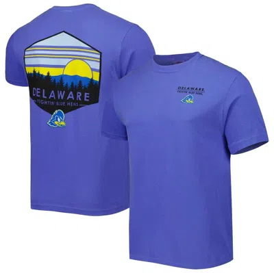 Image One Blue Delaware Fightin' Blue Hens Landscape Shield T-shirt