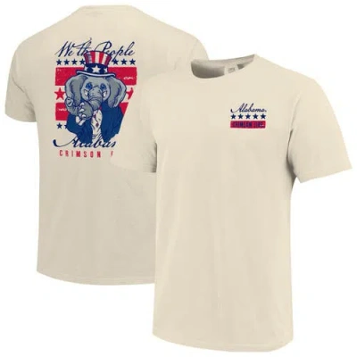 Image One Cream Alabama Crimson Tide Uncle Sam Mascot T-shirt In Gray