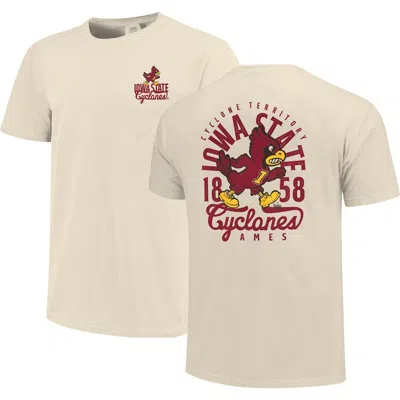 Image One Cream Iowa State Cyclones Comfort Colors Mascot Overlay T-shirt