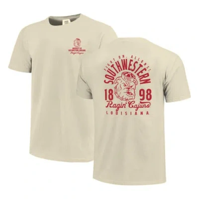 Image One Cream Jacksonville State Gamecocks Comfort Colors Mascot Overlay T-shirt In White