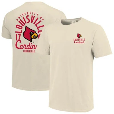 Image One Cream Louisville Cardinals Comfort Colors Mascot Overlay T-shirt