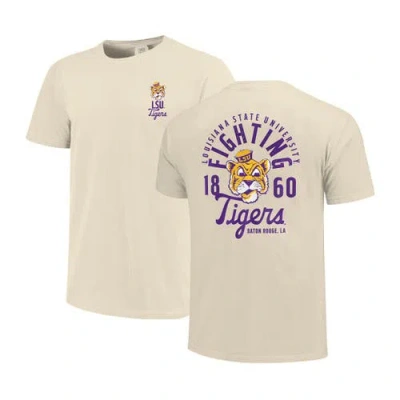 Image One Cream Lsu Tigers Comfort Colors Mascot Overlay T-shirt