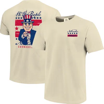 Image One Cream Nebraska Huskers Uncle Sam Mascot T-shirt In Neutral