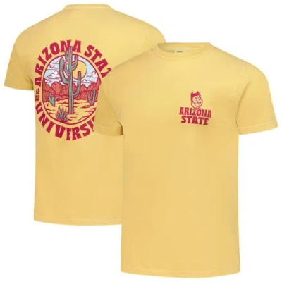 Image One Gold Arizona State Sun Devils Comfort Colors Thick Lined Landscape T-shirt