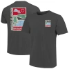 Image One Graphite Wisconsin Badgers Comfort Colors Minimal Vista Distressed Graphics T-shirt In Gray