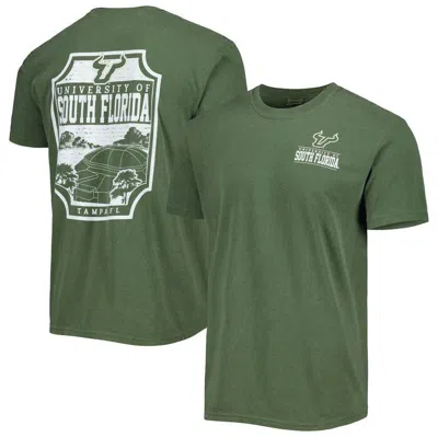 Image One Green South Florida Bulls Logo Campus Icon T-shirt