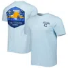 IMAGE ONE LIGHT BLUE CITADEL BULLDOGS LANDSCAPE SHIELD T-SHIRT