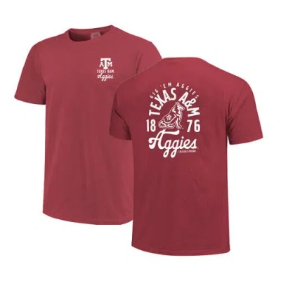 Image One Maroon Texas A&m Aggies Comfort Colors Mascot Overlay T-shirt