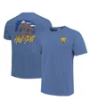 Image One Men's And Women's Blue Pitt Panthers Hyper Local Panther Statue Skyline T-shirt In Blue