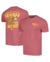 Image One Men's And Women's Burgundy Minnesota Golden Gophers Hyper Local 3d Statue Lettermark T-shirt In Burgundy