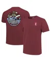 Image One Women's Maroon Mississippi State Bulldogs Comfort Colors Campus Scene Drawing Script T-shirt In Cardinal