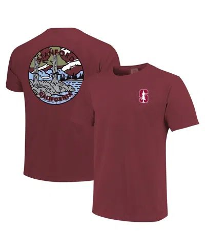 IMAGE ONE MEN'S AND WOMEN'S CARDINAL STANFORD CARDINAL SCENIC COMFORT COLORS T-SHIRT