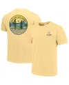Image One Men's And Women's Gold Appalachian State Mountaineers Scenic Comfort Colors T-shirt In Gold