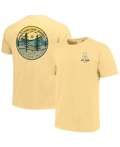 IMAGE ONE MEN'S AND WOMEN'S GOLD APPALACHIAN STATE MOUNTAINEERS SCENIC COMFORT COLORS T-SHIRT