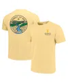 Image One Men's And Women's Gold Appalachian State Mountaineers Scenic Comfort Colors T-shirt In Gold