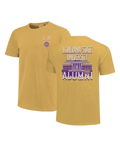 Image One Men's And Women's Gold Lsu Tigers Comfort Colors Campus Alumni T-shirt In Yellow