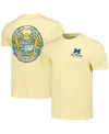 Image One Men's And Women's Gold Appalachian State Mountaineers Scenic Comfort Colors T-shirt In Gold