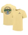 Image One Men's And Women's Gold Appalachian State Mountaineers Scenic Comfort Colors T-shirt In Gold