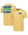 Image One Men's And Women's Gold Appalachian State Mountaineers Scenic Comfort Colors T-shirt In Gold