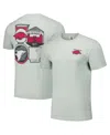 Image One Men's And Women's Gray Arkansas Razorbacks Hyper Local Campus Patches T-shirt In Gray