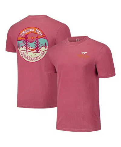 IMAGE ONE MEN'S AND WOMEN'S MAROON VIRGINIA TECH HOKIES SCENIC COMFORT COLORS T-SHIRT