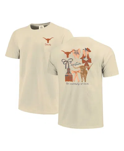 Image One Men's And Women's Natural Texas Longhorns Comfort Colors Coquette T-shirt
