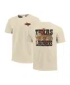 Image One Men's And Women's Natural Texas Longhorns Hyper Local Stadium Mascot Skyline T-shirt In Neutral
