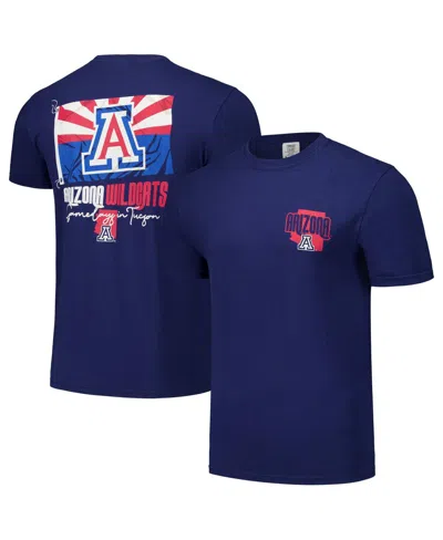 IMAGE ONE MEN'S AND WOMEN'S NAVY ARIZONA WILDCATS HYPER LOCAL GAMEDAY FLAG T-SHIRT