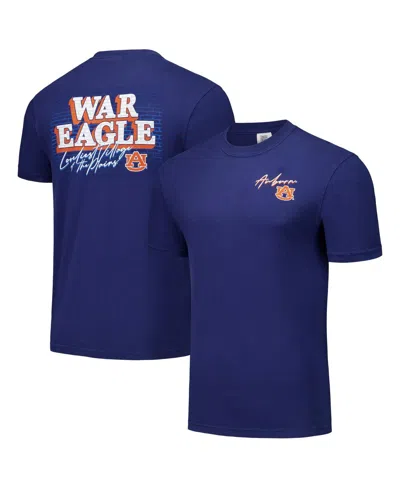 IMAGE ONE MEN'S AND WOMEN'S NAVY AUBURN TIGERS HYPER LOCAL LOVELIEST WALL T-SHIRT
