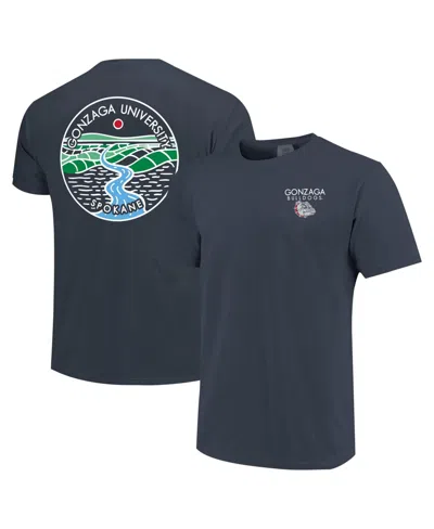 Image One Men's And Women's Navy Gonzaga Bulldogs Scenic Comfort Colors T-shirt