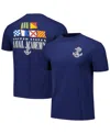 Image One Men's And Women's Navy Midshipmen Hyper Local Nautical Flags Phrase T-shirt In Navy