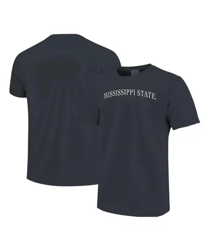 Image One Men's And Women's Navy Mississippi State Bulldogs Comfort Colors Fashion Color Archâ T-shirt In Blue