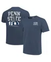 Image One Men's And Women's Navy Penn State Nittany Lions Hyper Local Cowbell Scarf Arc T-shirt In Navy