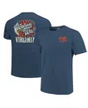 Image One Men's And Women's Navy Virginia Cavaliers Hyper Local Stadium Map Phrase T-shirt In Navy