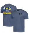 Image One Men's And Women's Navy West Virginia Mountaineers Hyper Local Two-tone Mascot State T-shirt In Navy